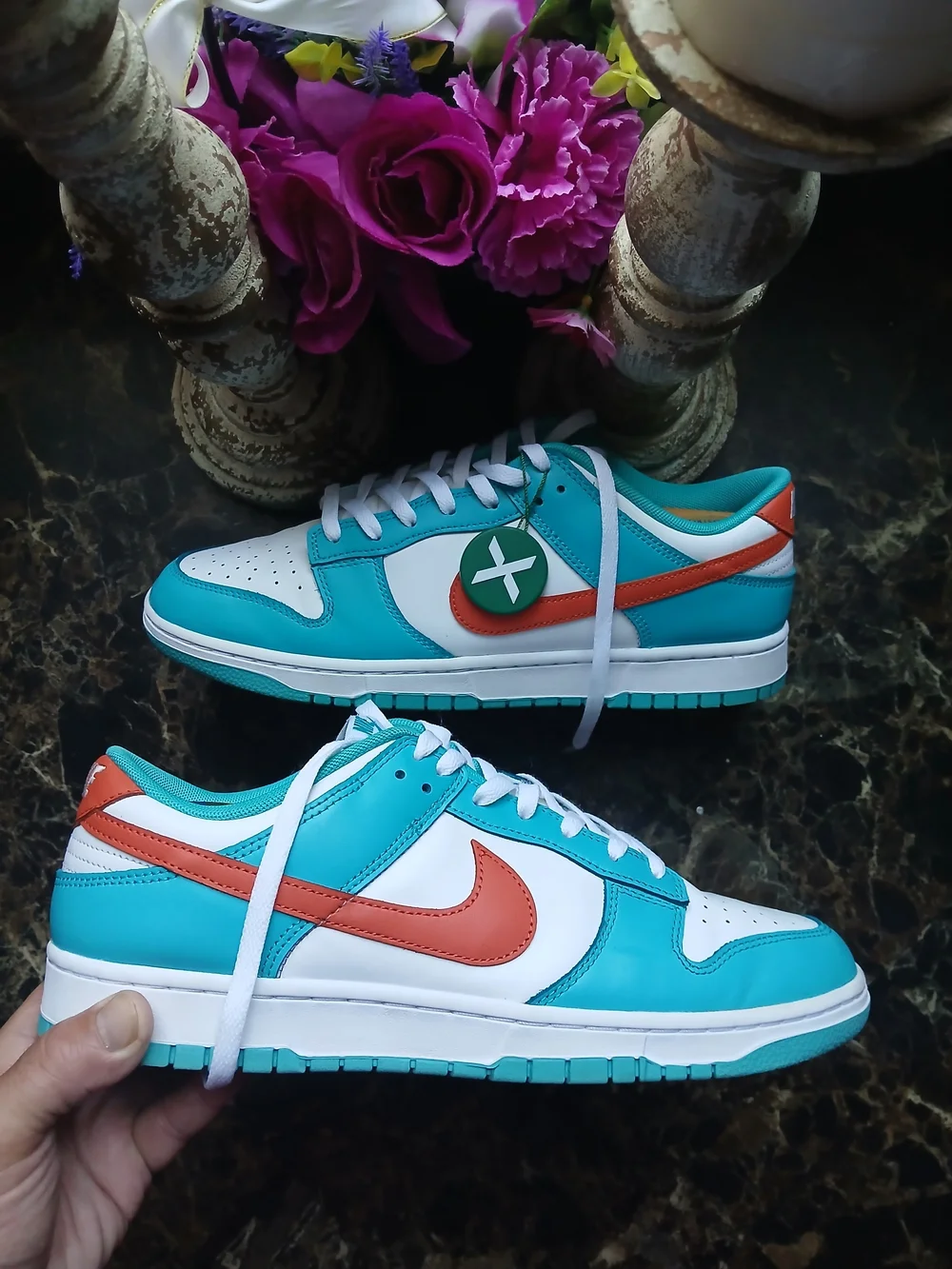 Nike Dunk Low 'Miami Dolphins' Streetwear Shoes Size 12 for Men